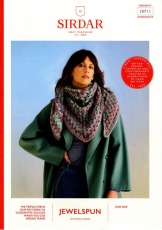 Knitting Pattern - Sirdar 10711 - Jewelspun with Wool Chunky - Ladies Shawl